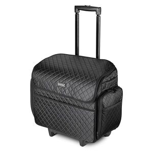 Train Case Samsonite Black Quilted Women's Rolling Bag